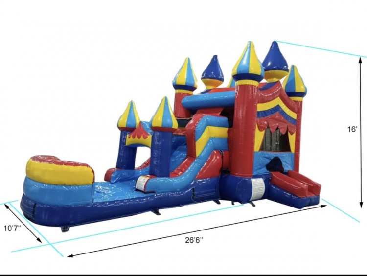 Carnival Bounce House with Slide