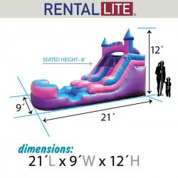 12'  Princess Inflatable Water Slide